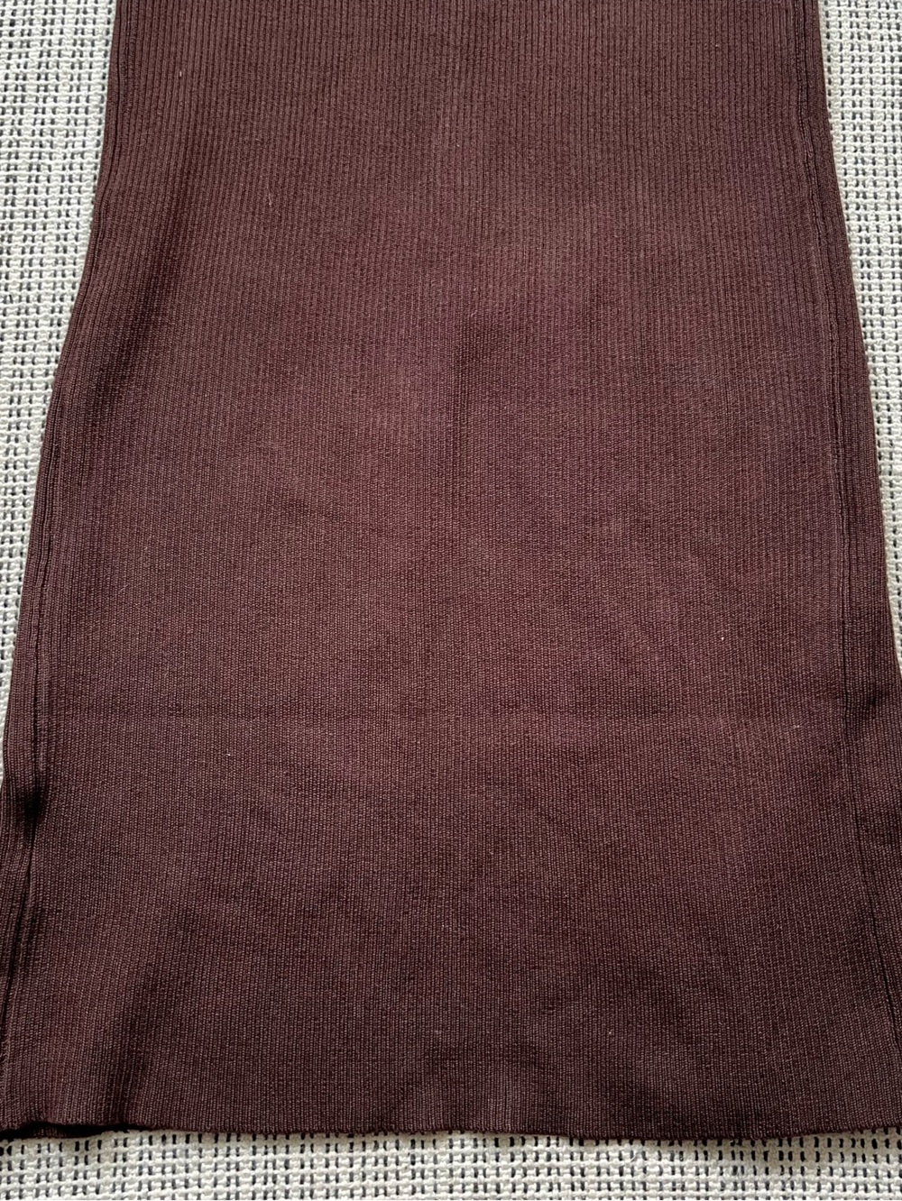 Brown Ribbed Zip-Front Dress - Riley & James Size Small - Picture 3 of 7